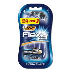 Aparelho Barbear Bic Flex3 Azul Leve 4 Pague 3
