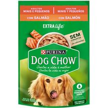 Ração Ração Úmida DOG CHOW Cães Adultos Minis e Pequenos Salmão 100g