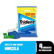 Goma de Mascar Trident Hortelã Pacote com 4 Unidades 32g