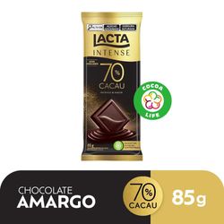 Chocolate Lacta Intense Amargo 70% Cacau Original 85g