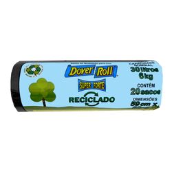Saco de Lixo Dover Roll Reclado 30litros com 20 unidades
