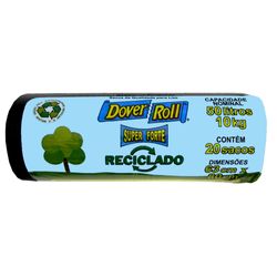 Saco de Lixo Dover Roll Reclado 50 litros com 20 unidade