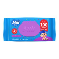 Lenço Umedecido Mili Baby com 100 unidades
