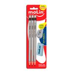 KIT-PENCIL-MOLIN-3-LAPIS-BORR-APONT