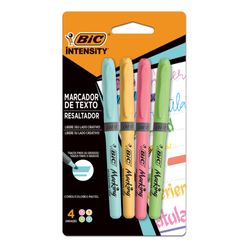 Caneta Marca Texto Bic Tom Pastel Com 4 Unidades