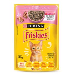 Ração Úmida Gatos Filhotes Friskies Carne 85g