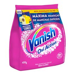 Tira Manchas Vanish em Pó Oxi Action para roupas coloridas Refil Econômico 400g