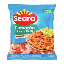 Camarão sem cabeça 40/55 Seara Pescados 200g