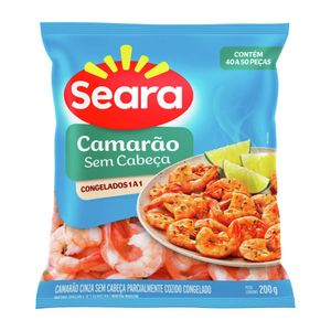 Camarão sem cabeça 40/55 Seara Pescados 200g