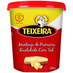 Manteiga Teixeira Primeira Qualidade com Sal 500g