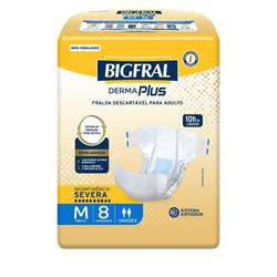 Fralda Incontinência Bigfral Derma Plus Com 8 M