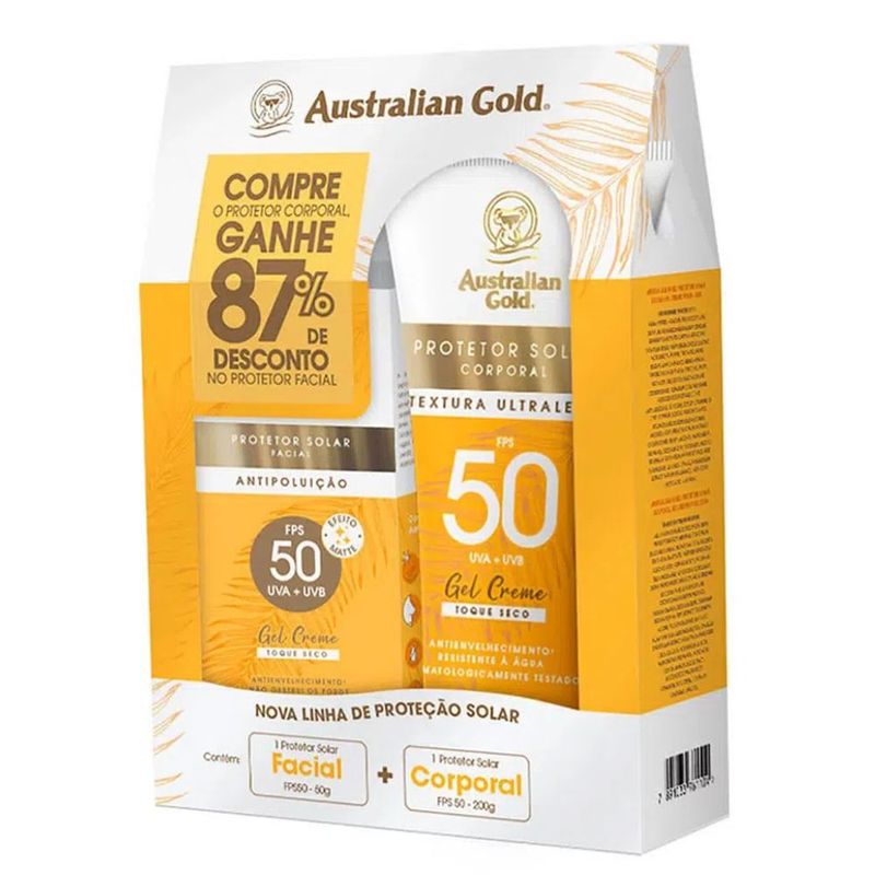 KIT-PROT-SOL-AUST.GOLDFPS50-50-200G-COR-FACIAL