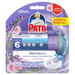 Gel Adesivo Sanitário Pato Com 6 Discos Grátis Aplic Lavanda