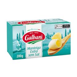 Manteiga Galbani Sem Sal Tablete 200g