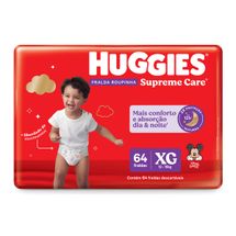 Fralda Huggies Supreme Roupinha XG Com 64 Unidades