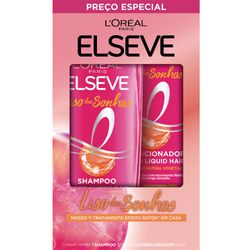 Shampoo 375ml E Condicionador 170ml Elseve Liso Dos Sonhos