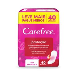 Carefree Protetor Diário Proteção sem fragrância 40 unidades