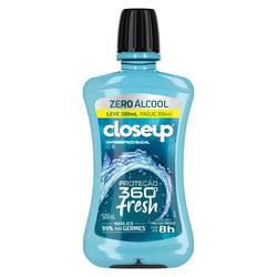 Antisséptico Bucal Closeup Ice sem Álcool 500 Ml