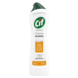 CIF Cremoso Limpeza Milagrosa Laranja para casa 450 ml