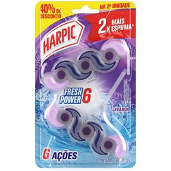 Bloco Sanitário Harpic Fresh Power 6 Lavanda - 2 unidades