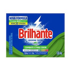 Lava Roupas em Pó Brilhante Higiene Total 1,6kg