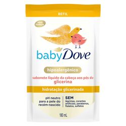 Sabonete Liq Dove Baby180ML Refil Hidratação Glicerinada