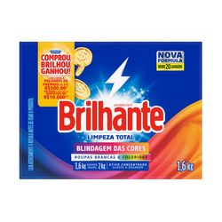 Lava Roupas Pó Brilhante 1,6kg caixa Limpeza Total