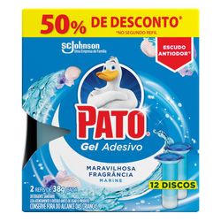 Kit Desodorizador Sanitário Pato Gel Adesivo Marine Refil 6
