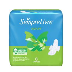 Absorvente Sempre Livre Com 8 Com Abas Espec Adapt Suave