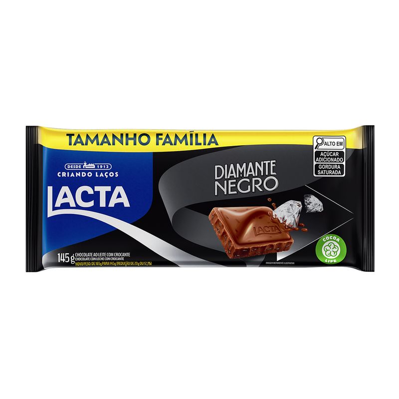 CHOC-LACTA-145G-TAB-DIAM-NEGRO