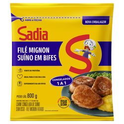 File Mignon Suino Fatiado Sadia 800G
