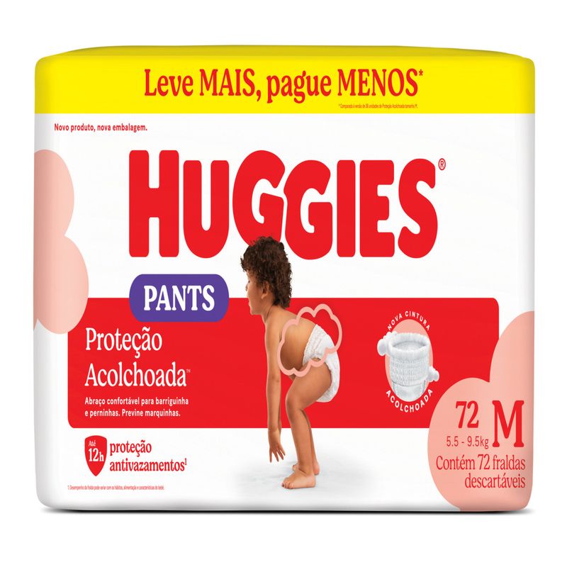 FRALDA-HUGGIES-SUPR-CARE-M-C-72-ROUP