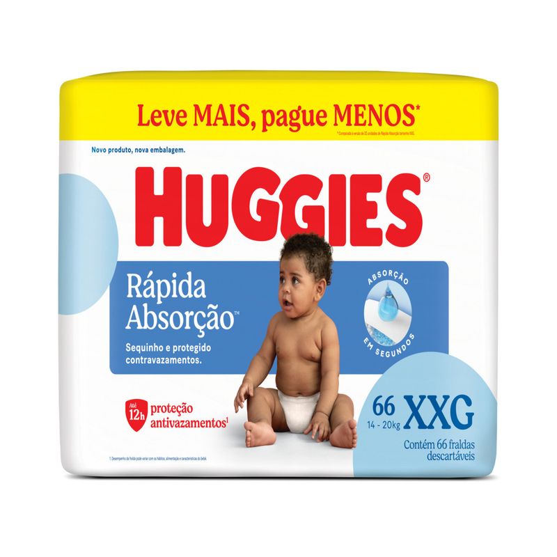 FRALDA-HUGGIES-TRIP-PROT-C-66-XXG