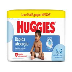 Fralda Huggies Tripla Proteção G com 78 Unidades