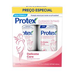 Sabonete Líquido Protex Cuidado Íntimo Delicate Care 200ml 2un