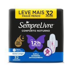 Absorvente Externo Sempre Livre Conforto Noturno Seca, 32un Leve Mais Pague Menos